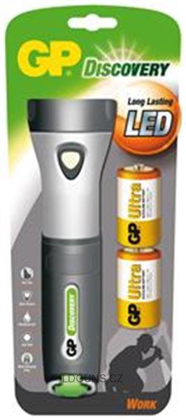 Svítilna LED GP LWE102 + 2 baterie GP R20
